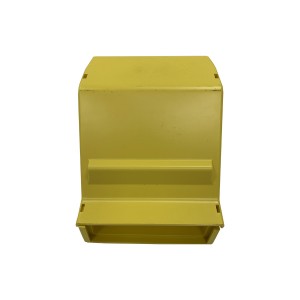 Fibre Ducting Drop Tee Adaptor 2 x 32mm Flexible Tubing Plastic LSZH Yellow (H)100mm x (W)100mm