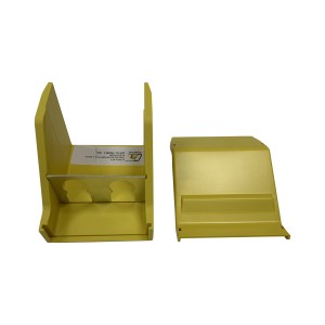 Fibre Ducting Drop Tee Adaptor 2 x 32mm Flexible Tubing Plastic LSZH Yellow (H)100mm x (W)100mm