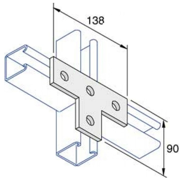 Unistrut L, T, & X Shaped Flat Plate Fittings