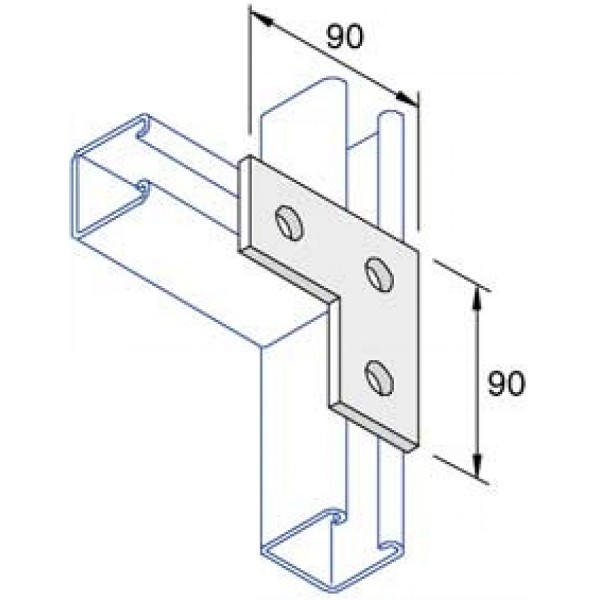 Unistrut L, T, & X Shaped Flat Plate Fittings