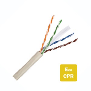 Solid Cat6 U/UTP LSZH 4 Pair Eca Reelex II Grey (L)305Mtr NVP Rating 67% Outer Dia. 5.9mm 