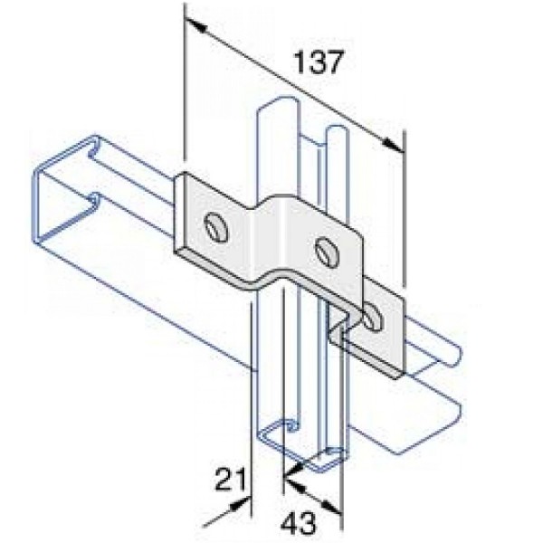 Unistrut Channel Bracket U Shaped