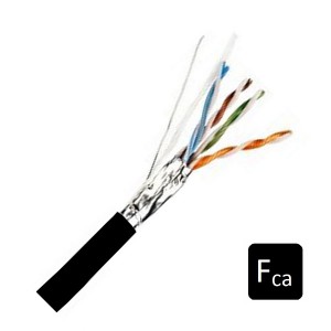 Solid Cat5e F/UTP PE External 4 Pair Fca Box Black (L)305Mtr (Dia)6.0mm NVP 65%  