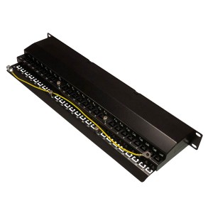 Patch Panel Cat6 Shielded 48Port Right Angle Black (H)1U x (W)19"