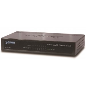 Gigabit Ethernet Switch Desktop Unmanaged 10/100/1000Mbps 8 Port GSD-803