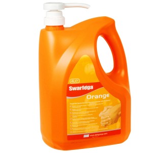 Hand Cleaner Orange Pump Top Bottle   