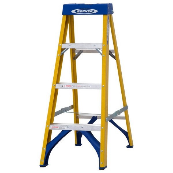 Werner 716 Series Fibreglass Step Ladders - Swingback