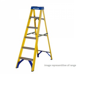 Step Ladder 8 Tread Fibreglass Swingback 716 Series Weight 11.21Kg Open Height 2.23Mtr