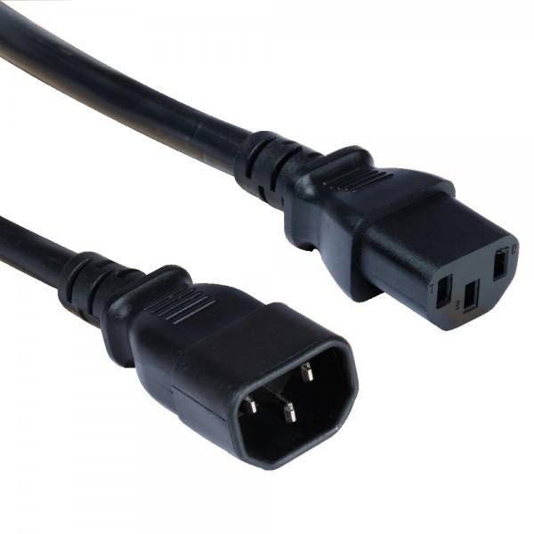 IEC C14 Male to IEC C13 Female