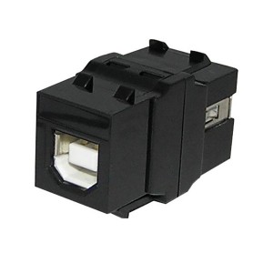 USB Keystone Coupler USB2.0 A to B Black