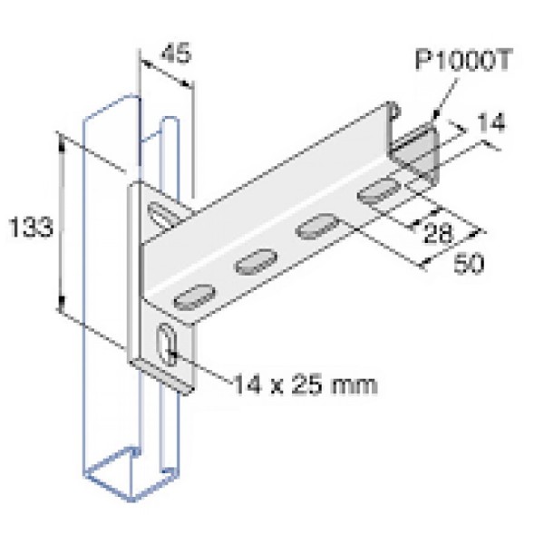 Unistrut Channel Support Single Cantilever Arm