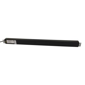 PDU 12 Way Vertical UK Surge/Filter 16A BS4343 Plug (Commando) 13A UK Socket Black Cord 3Mtr