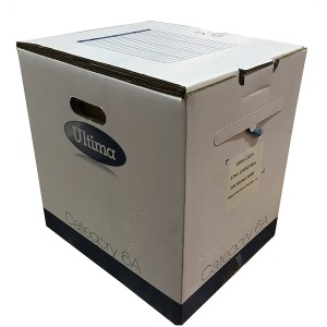 Solid Cat6A U/FTP LSZH 4 Pair Dca-s2,d2,a1 Reel In A Box Light Blue (L)305Mtr NVP Rating 74% Outer Dia 6.9mm