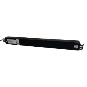 Hybrid PDU 16 Way Vertical Switched 16A BS4343 Plug (Commando) 12x C13, 4x C19 Black Cord 3Mtr