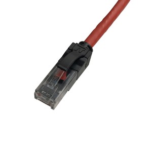 Patch Lead Cat6 U/UTP LSZH UniBoot c/w Removable Black Clip Red (L)0.5Mtr   