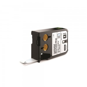 XTL Label Tape Laminated Wire/Cable Wrap Black on White 150 Labels 1868705 (W)21mm x (L)39mm   