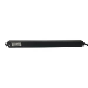 IEC Power Distribution Units 24 Way Vertical Neon Indicator 32A BS4343 Plug (Commando) 24x C13 Black (L)810mm Cord 3Mtr