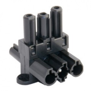 GST Adaptor 1x Male to 2x Female Black