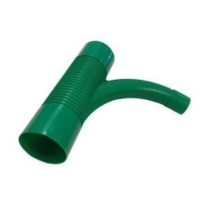 Duct Tee (Swept) PVC 90 Degrees Green (Dia)96.5mm-53.9mm