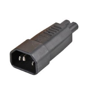Power Adaptor C14 IEC to C7 IEC Black