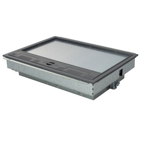 Floor Box 3 Compartment Shallow Empty TFB3/64 Grey (D)64mm Floor Cut Out 303mm x 221mm Faceplate Size 89mm x 185mm