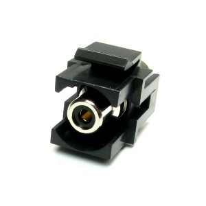 Phono RCA Keystone Quick Connect Coupler Black Audio Flush Black