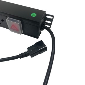 PDU 16 Way Vertical Switched IEC 320 C14 Plug 13A UK Socket Black (L)1095mm Cord 3Mtr