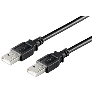USB Lead USB2.0 A to A Nickel Plated Male-Male Black (L)1Mtr NX-USB-101  