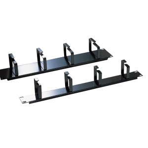 4 Ring Cable Management Bar CMB1U4 Black (H)1U x (D)65mm   