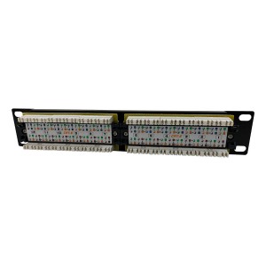 Minipatch 10 Patch Panel Cat6 12Ports Unshielded Rear Punch Black (H)1U x (W)10"