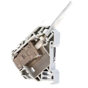 DIN Rail Kit  Unloaded Shielded/Unshielded SL Jack Grey (H)77.7mm x (W)16.1mm x (D)64.5mm