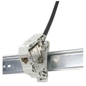 DIN Rail Kit  Unloaded Shielded/Unshielded SL Jack Grey (H)77.7mm x (W)16.1mm x (D)64.5mm