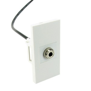 Audio Jack Euro Module Fly Lead 3.5mm Stereo White   