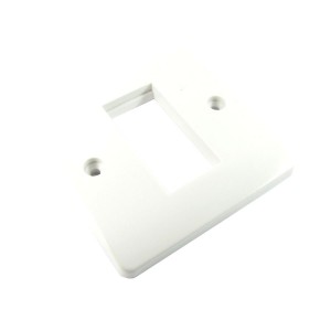 Euro Faceplate Single Gang 1x Euro Curved White (H)86mm x (W)86mm x (D)9mm   