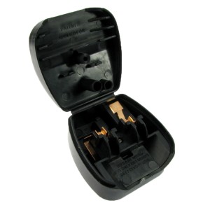 Euro Plug to UK Plug Adaptor 5A Black