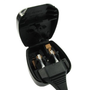 Euro Plug to UK Plug Adaptor 5A Black