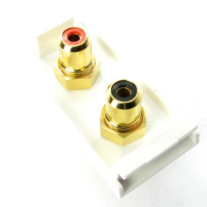 Phono Audio Euro Module Quick Connect Coupler 2x Phono White
