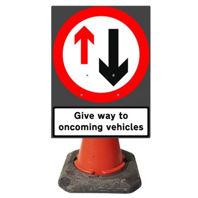 Road Cone Mounted Signs