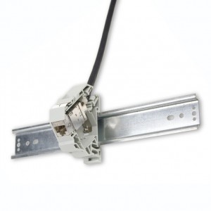 Industry Module DIN Rail Mount Cat7A Snap-In EVO Grey