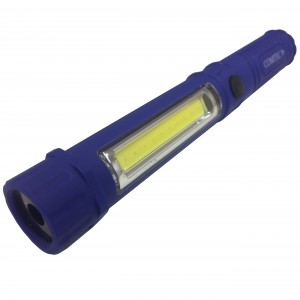 Pocket Inspection Light COB LED Plastic 3x AAA batteries (not inc) Magnet 1W 120 Lumen Blue   