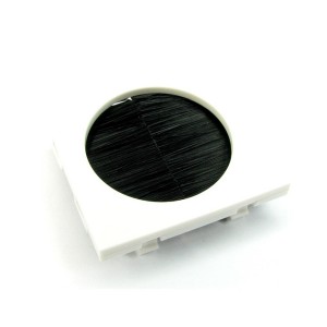 Brush Tidy Euro Module Round White (H)50mm x (W)50mm   