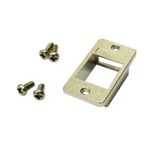 Panel Mount Keystone Adaptor Unloaded 1x Keystone Silver (H)35.5mm x (W)19.12mm