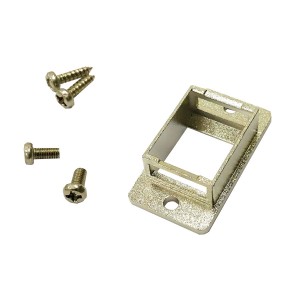 Panel Mount Keystone Adaptor Unloaded 1x Keystone Silver (H)35.5mm x (W)19.12mm