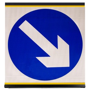 Roll Up Sign Keep Left/Right 750mm Square