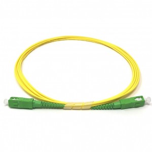 Fibre Patch Lead Simplex SM SC/APC-SC/APC G657A1 9/125 LSZH Yellow (L)2Mtr (Dia)2mm   