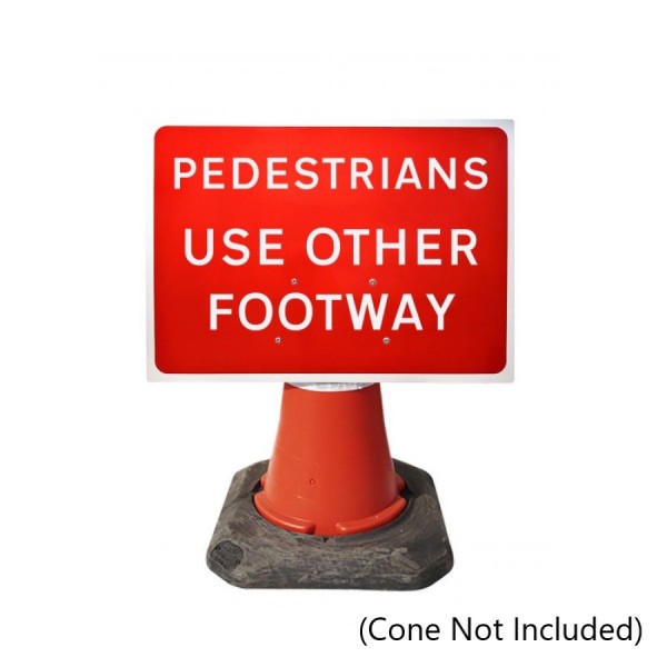 Road Cone Mounted Signs