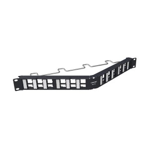 M2000A Patch Panel Unloaded Unshielded 24Port Angled Rear Cable Management 760207290 Black (H)1U