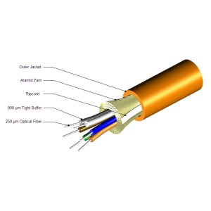 TeraSPEED Fibre Cable Tight Buffered 24 Fibre OS2 LSZH Dca-s1a,d1,a1 N-024-DS-8W-FSUYL/D Yellow