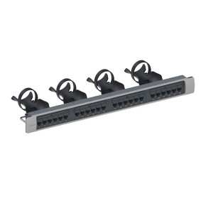 GigaSPEED XL 1100GS3 Patch Panel Cat6 Unshielded 24Port Rear Punch Rear Cable Management 360-IPR-1100-E-GS3-1U-24 Grey (H)1U