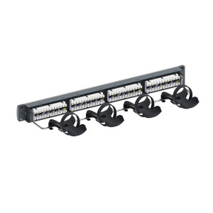 GigaSPEED XL 1100GS3 Patch Panel Cat6 Unshielded 24Port Rear Punch Rear Cable Management 360-IPR-1100-E-GS3-1U-24 Grey (H)1U